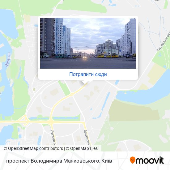 Карта проспект Володимира Маяковського