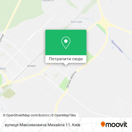 Карта вулиця Максимовича Михайла 11