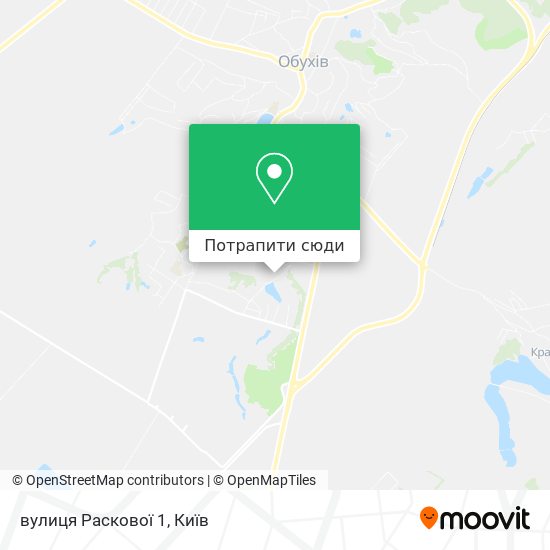 Карта вулиця Раскової 1