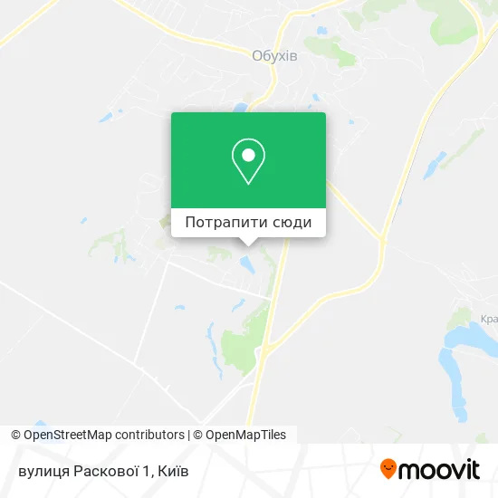 Карта вулиця Раскової 1