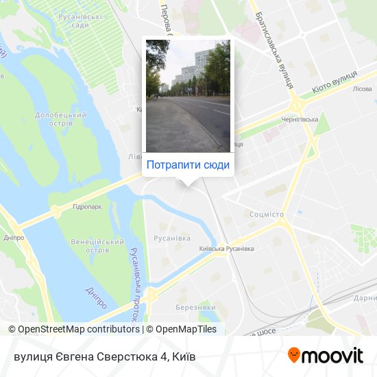 Карта вулиця Євгена Сверстюка 4