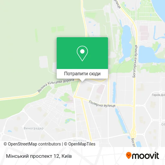 Карта Мінський проспект 12