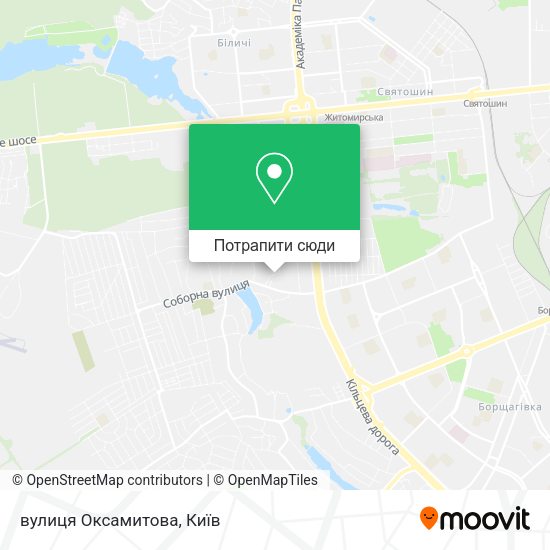 Карта вулиця Оксамитова