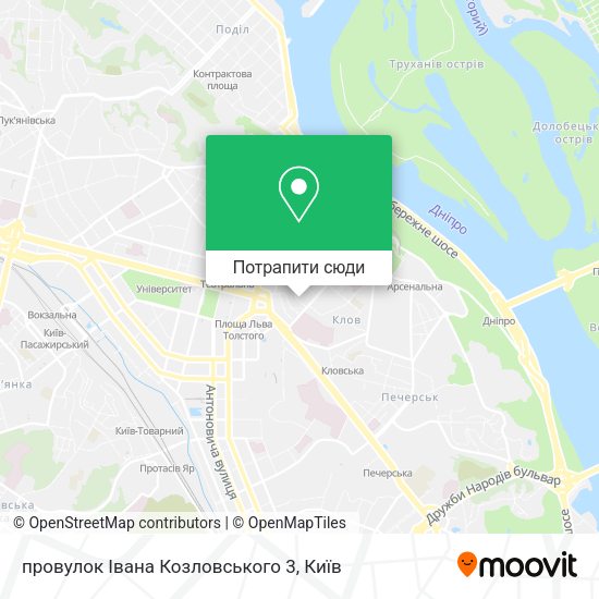 Карта провулок Івана Козловського 3