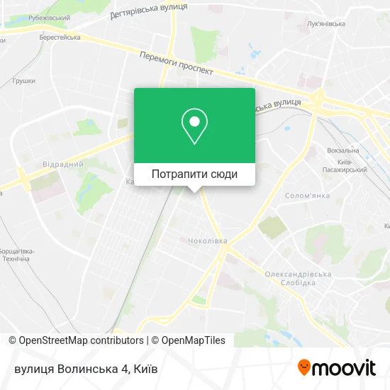 Карта вулиця Волинська 4