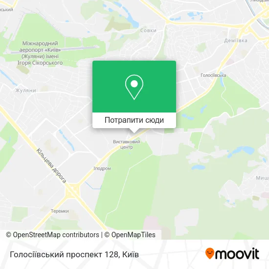 Карта Голосіївський проспект 128