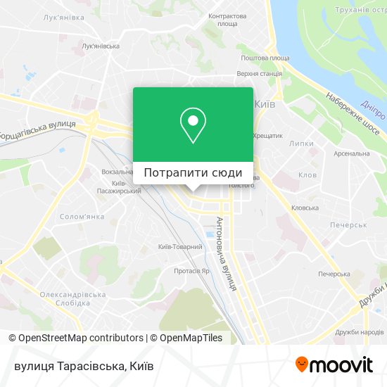 Карта вулиця Тарасівська