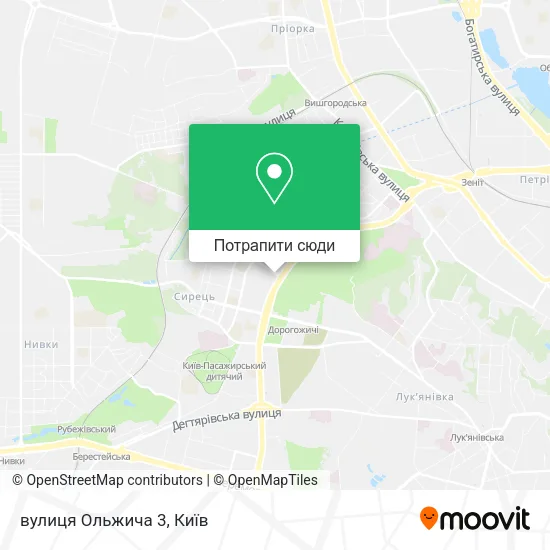 Карта вулиця Ольжича 3