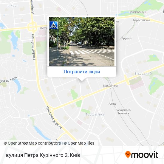 Карта вулиця Петра Курінного 2