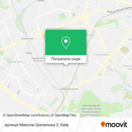 Карта вулиця Миколи Шепелєва 3