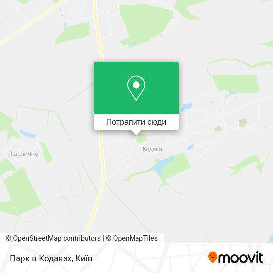 Карта Парк в Кодаках