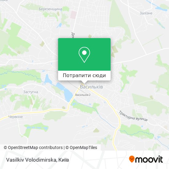 Карта Vasilkiv Volodimirska