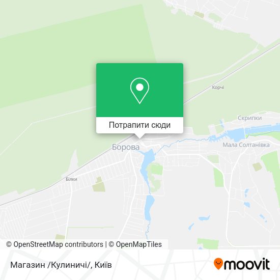 Карта Магазин /Кулиничі/