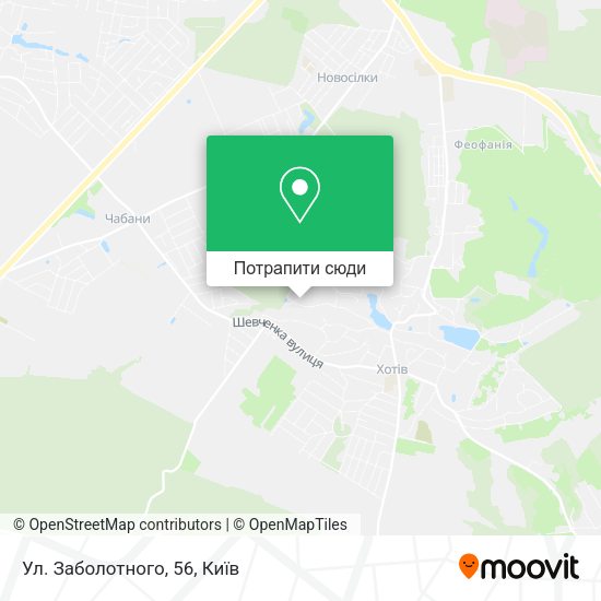 Карта Ул. Заболотного, 56