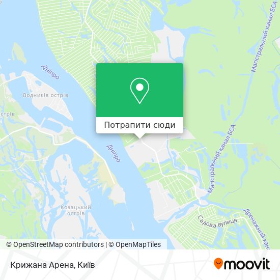 Карта Крижана Арена