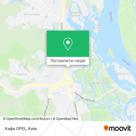Карта Кафе OPEL