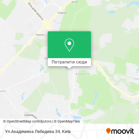 Карта Ул.Академика Лебедева 34