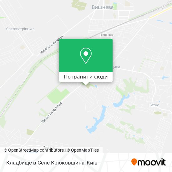 Карта Кладбище в Селе Крюковщина