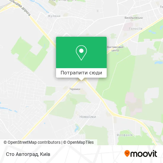 Карта Сто Автоград