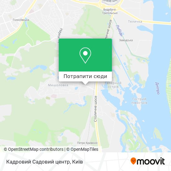 Карта Кадровий Садовий центр