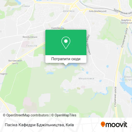 Карта Пасіка Кафедри Бджільництва