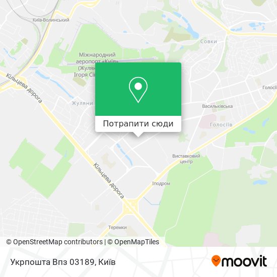 Карта Укрпошта Впз 03189
