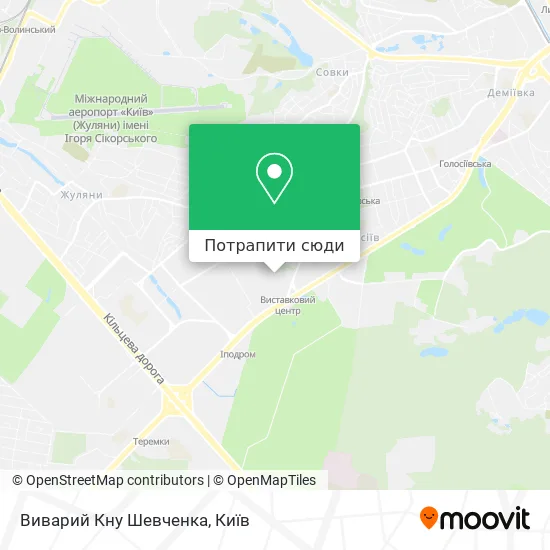 Карта Виварий Кну Шевченка