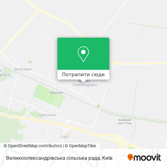 Карта Великоолександрівська сільська рада