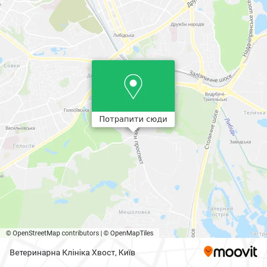 Карта Ветеринарна Клініка Хвост