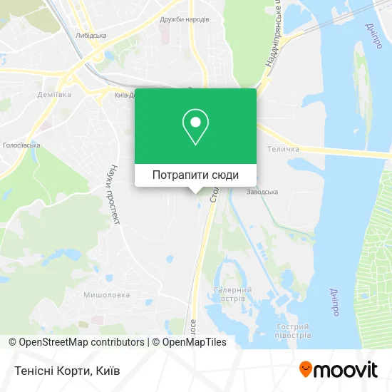 Карта Тенісні Корти