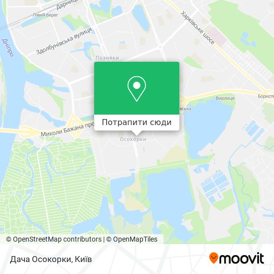 Карта Дача Осокорки