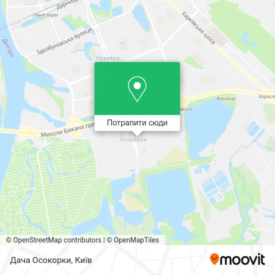 Карта Дача Осокорки