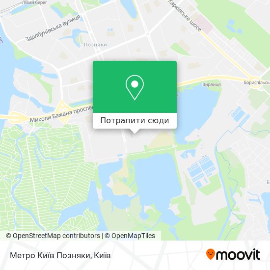 Карта Метро Київ Позняки