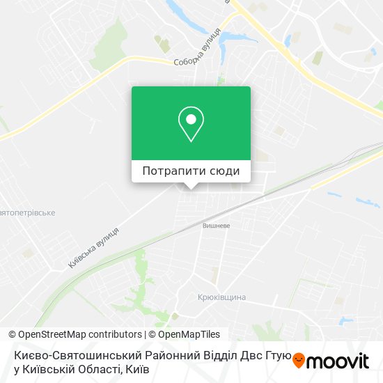 Карта Києво-Святошинський Районний Відділ Двс Гтую у Київській Області
