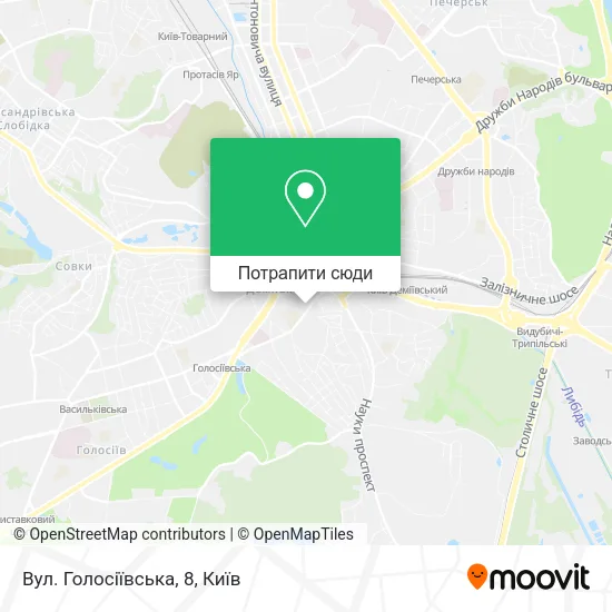 Карта Вул. Голосіївська, 8