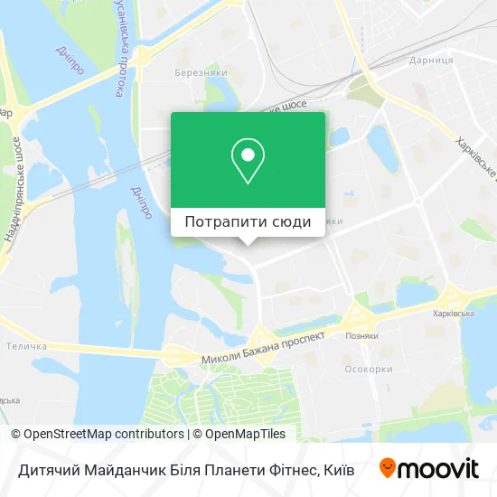 Карта Дитячий Майданчик Біля Планети Фітнес