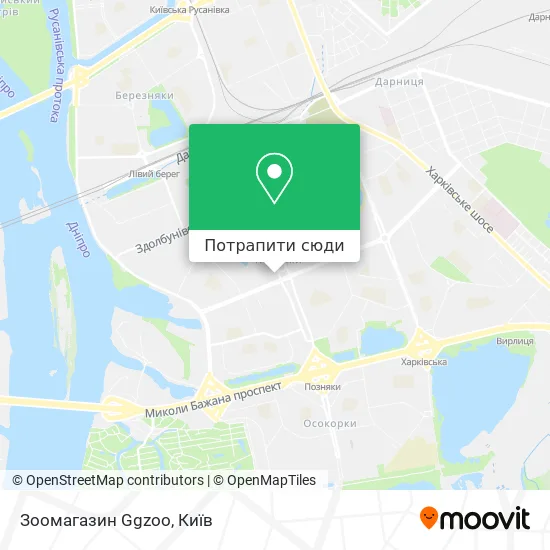 Карта Зоомагазин Ggzoo