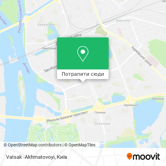 Карта Vatsak -Akhmatovoyi