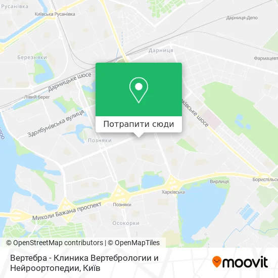 Карта Вертебра - Клиника Вертебрологии и Нейроортопедии