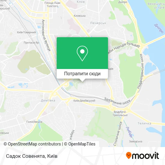 Карта Садок Совенята