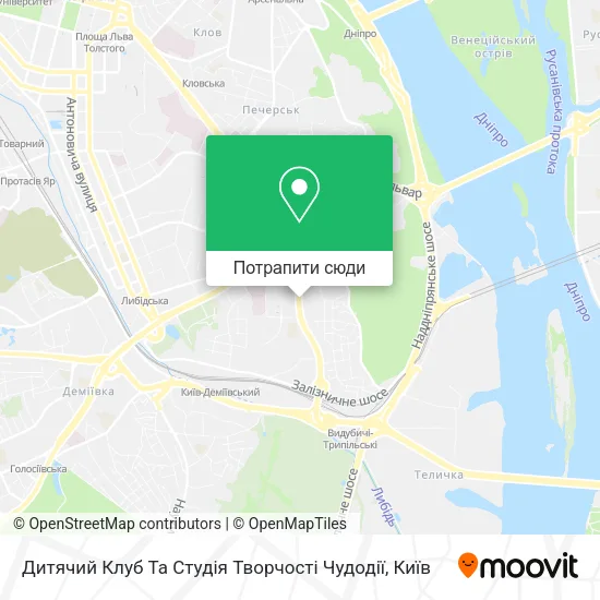 Карта Дитячий Клуб Та Студія Творчості Чудодії