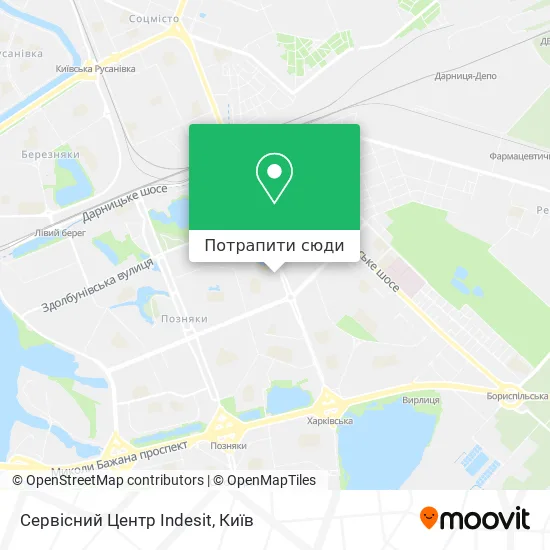 Карта Сервісний Центр Indesit