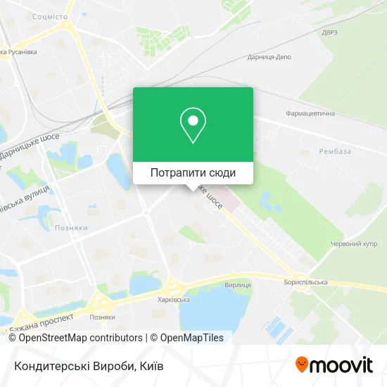 Карта Кондитерські Вироби