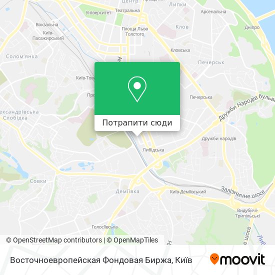 Карта Восточноевропейская Фондовая Биржа