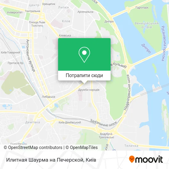 Карта Илитная Шаурма на Печерской