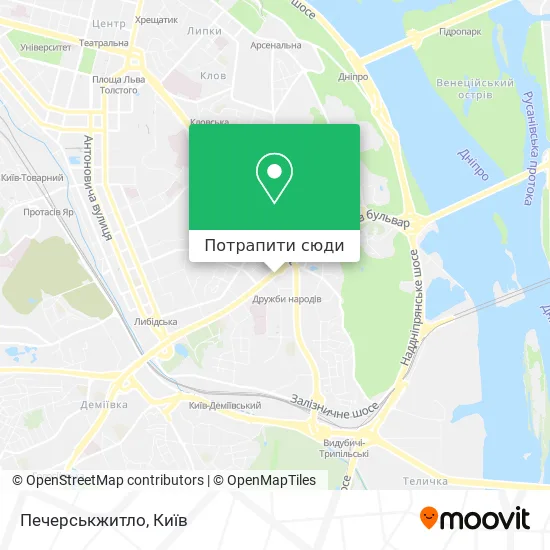 Карта Печерськжитло
