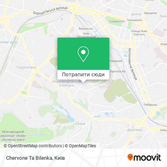 Карта Chervone Ta Bilenka
