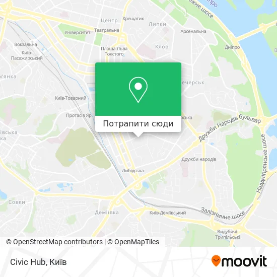 Карта Civic Hub