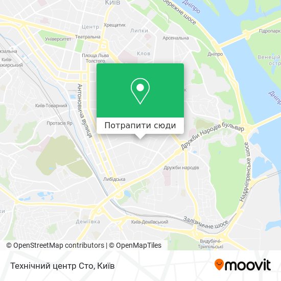Карта Технічний центр Сто