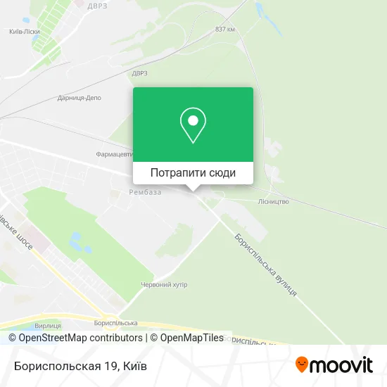 Карта Бориспольская 19